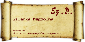 Szlanka Magdolna névjegykártya